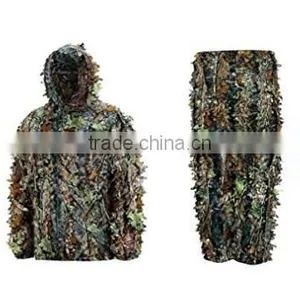Mens High Quality Natural Hooded Camouflage Leafy Hunting Suit thumbnail-1