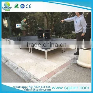 Modular Square Stage With 4 Steps Stairs With Square Legs thumbnail-6