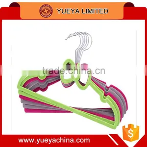 Non Slip Slim Clothes Hangers Velvet Flocking Closet Coat Organizer Housewarming Bowknot thumbnail-1