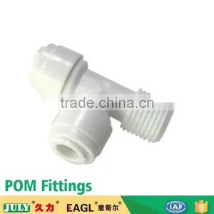 Dongguan JULY Factory Hot Selling Mini Plastic Pneumatic t Shape Pipe Fittings thumbnail-1