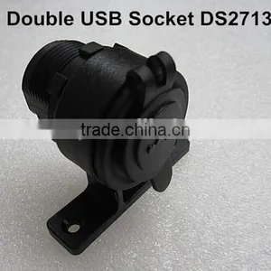 Car/motorcycle/snowmobile Panel Dual USB Socket 5V thumbnail-2