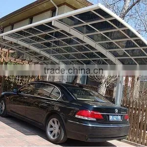 Prefeb House Aluminum Metal Carport Car Parking Cover With Arched Roof thumbnail-2