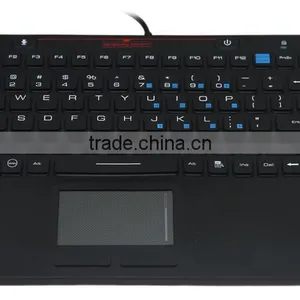 JH-IN86KB Industrial Silicone Keyboard With Touchpad Waterproof and Washable 87 Keys and 15 Functional Keys thumbnail-1