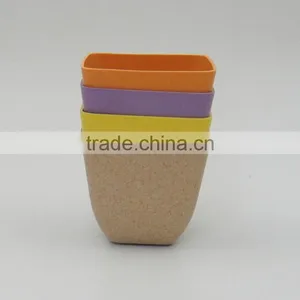 2016 Hot Sale Eco Bamboo Fiber Mini Flower Pot thumbnail-1