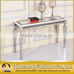 Hotel Marble Console Table With Mirror Silver Legs thumbnail-1