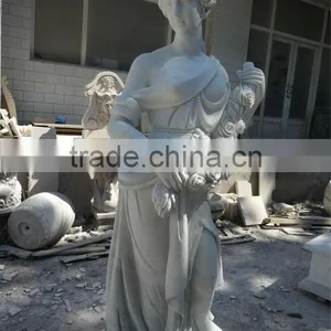 Hand Carved Europe Style Lamp Lady Figure Statue (white / Black / Yellow / Red) thumbnail-6