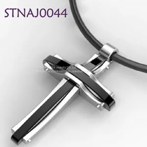 Decorative Jewelry Mens Cross Stainless Steel Pendant thumbnail-3
