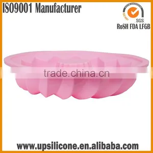 BPA Free Food Grade Silicone Fluted Mold Bunt Pan- Silicone Cake Mould Toast Microwave Oven Bakeware Mold Bundt Cake Pan Bread thumbnail-5