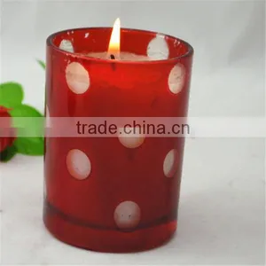 Red Lovely Glass Candle Holder thumbnail-1