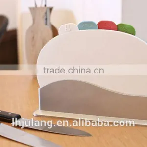 Useful 4pcs Plastic Oval Cutting Board Set With Stand for Kitchen/plastic Oval Chopping Board thumbnail-3