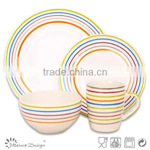 16pcs Handpainting Stoneware Dinnerware thumbnail-4
