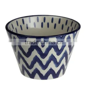 6"bule Color Hot Sell Large Custom Printed Ceramic Bowl thumbnail-1