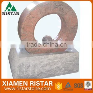 Multicolor Red Granite Stone Rolling Ball Water Fountain thumbnail-1