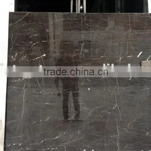 Gold Inlaid With Jade Brown Marble Tiles and Slabs thumbnail-5