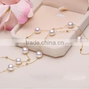Cheap 11-12 mm Freshwater Pearl Necklace and Bracelet Sets thumbnail-2