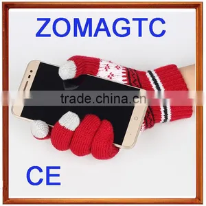 China Wholesale Softtextile Touch Gloves Knitted Touch Sensitive Gloves thumbnail-1