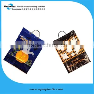 High Quality White Clip Close Rigid Hard Handle Plastic Bag for Shopping thumbnail-1