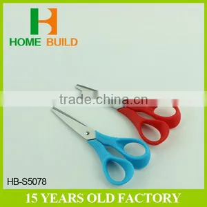 Factory Price HB-S5078 5 "stainless Steel Student Scissors With Skidproof Handle thumbnail-4