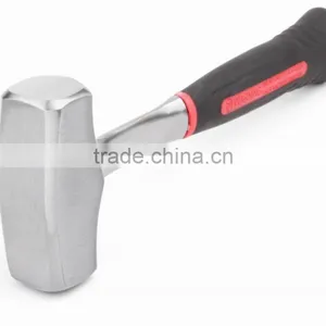 Forged One Piece Stone Hammer With Bi-color Rubber Handle thumbnail-1