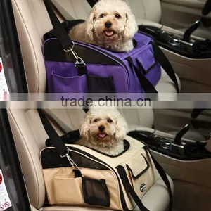 Pet Gog Puppy Car Seat Travel Bag Portable Carrier Crate Safe Cage House thumbnail-1