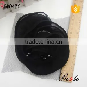 Fashionable Ladies Pearl Beaded Chiffon Appliques for Women Dresses thumbnail-4