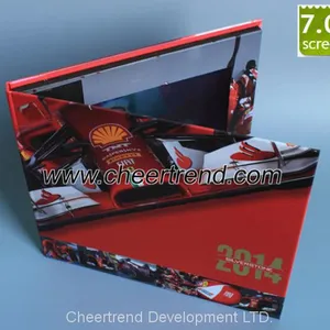 CE ROHS Certificate Hardcover A5 Size 7'' TFT LCD Video Brochure for AD thumbnail-1