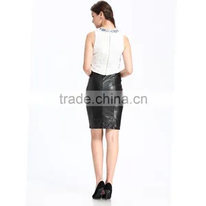 Domin Factory Ladies Fashion Sleeveless Embroider Crop Top thumbnail-6