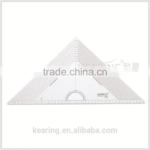 Acrylic Material 3mm Thickness Transparent Triangular Rulers With 40cm Hypotenuse Length #T046 thumbnail-1