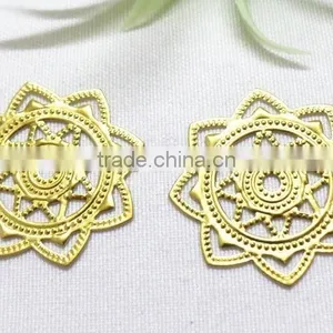 DIY Hollow Heart Charm Jewelry Accessories Brass Heart Charm Shoe Bag Hair Accessories thumbnail-3
