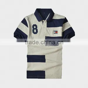 Fashion Design Two Tone Pique Polo Shirt for Men thumbnail-3