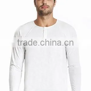 Next Level Apparel Men's Tri-blend Long-Sleeve Henley - 50% Polyester, 25% Combed Ring-spun Jersey Cotton, 25% Rayon thumbnail-3