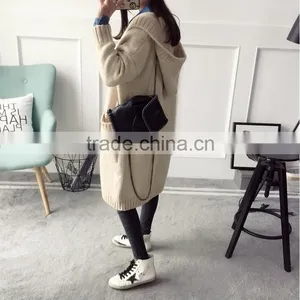 Hooded Cardigan Sweater Coat Korean Female and 2017 New Spring All-match Sweater thumbnail-1