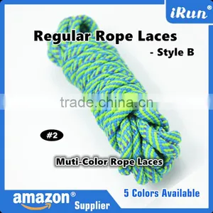 Exercise Rope Shoe Laces for Hiking Walking Safety Running Climbing Boots - Low Price Cord Coiled for Shoelace - 5 Colors thumbnail-1
