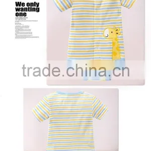 2017 Summer New Born Baby Rompers Stripe Animals Pattern Kids Infants One-piece Jumpsuit thumbnail-3