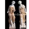 Pair of Marble Young Girl thumbnail-1