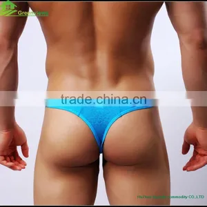 Men Sexy Fasion Underwear Shorts Wholesale Briefs Thongs Spandex Undergarment Men Sexy Spandex Pants Knitting Thongs GVYJ16 thumbnail-3