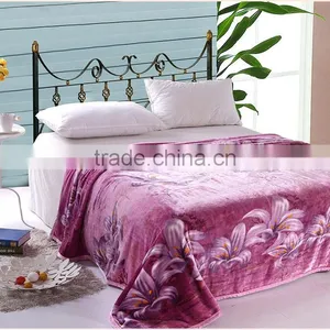 Factory Wholesale Offset Printing Lily Coral Fleece Blanket/Sheet thumbnail-1