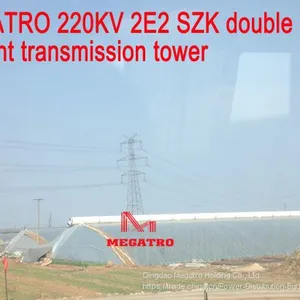 MEGATRO 220KV 2E2 SZK Double Circuit Tangent Transmission Tower thumbnail-3