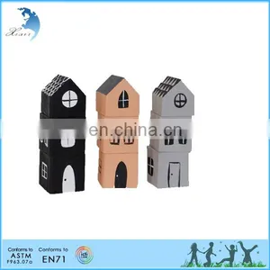 Make Design Small Toy Puzzle Education Montessori Wooden House thumbnail-4