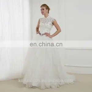 EB1236 Classical Beading Lace and Purple Belt Prom Wedding Dress thumbnail-1