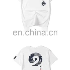 Fashionable Bulk Tshirts Loose Fit Latest Two Color t Shirt Designs 2016 for Men Printing T-shirts thumbnail-2