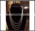 Latest Design White Metal Multi Layer Necklace thumbnail-1