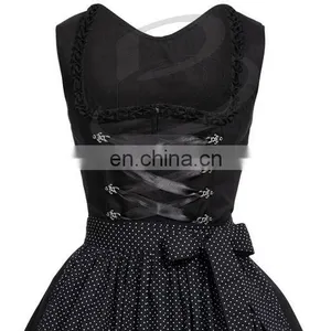 Black Classical Dirndl Trachten German Oktoberfest Bavarian Traditional Dirndl For Women (Traditional Bavaria Dirndls) thumbnail-2
