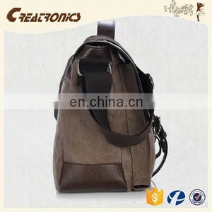 CR Europe Customized Design Leather Men's Leisure Satchel Canvas Messenger Bag Laptop thumbnail-3