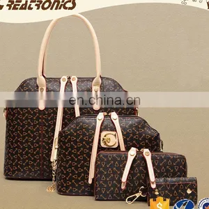 CR USA Market Expert New Products on China Market High Capacity Women Leatehr Tote Bag With 4pcs Purse Bag Set in Handbags thumbnail-1