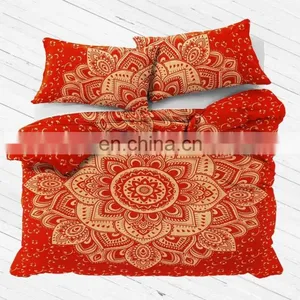 Queen Size Indian Traditional Bohemian Bedding Mandala Duvet thumbnail-3