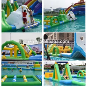 2018 New Design 33x28M Giant Commercial Adult Lake Inflatable Sea Floating Aqua Park For Sale thumbnail-2