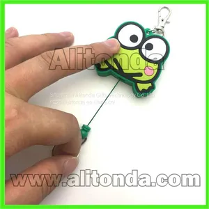 Custom Soft Pvc Cartoon Easy to Pull Buckle Badge Reel for Keys Certificate thumbnail-3