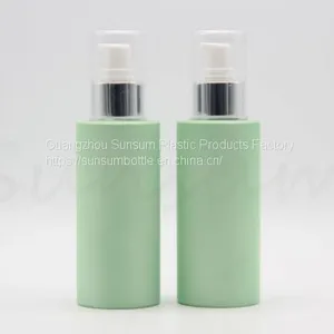 250ml Cosmetic Circular Shape Green Color Pump Spray Bottle thumbnail-1