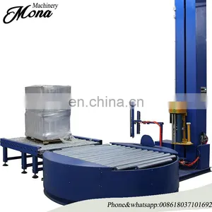 Automatic Film Pallet Packing and Wrapping Machine/Automatic Turntable Pallet Stretch Packer/wrapper thumbnail-1